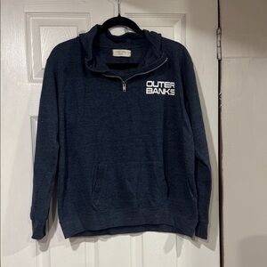 Ocean Drive Dark Blue Zip-Up Sweater